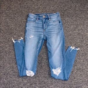American Eagle size 0 long high rise skinny jeans